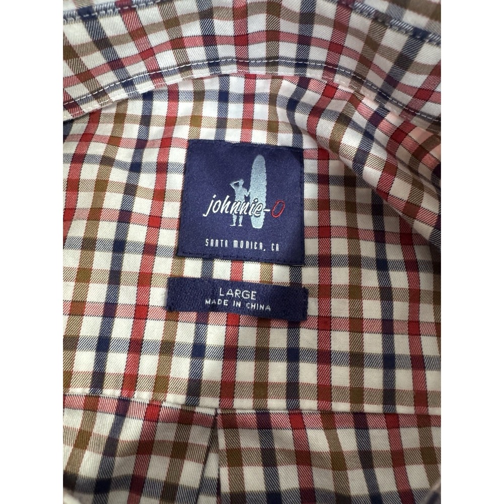 JOHNNIE-O Men's Top Shelf Plaid Button Down Shirt Large Long Sleeve Cotton - Picture 4 of 7